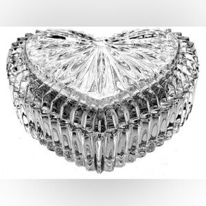 Elegant Gotham Full Lead Crystal Glass Heart-Shaped Trinket Jewelry Box